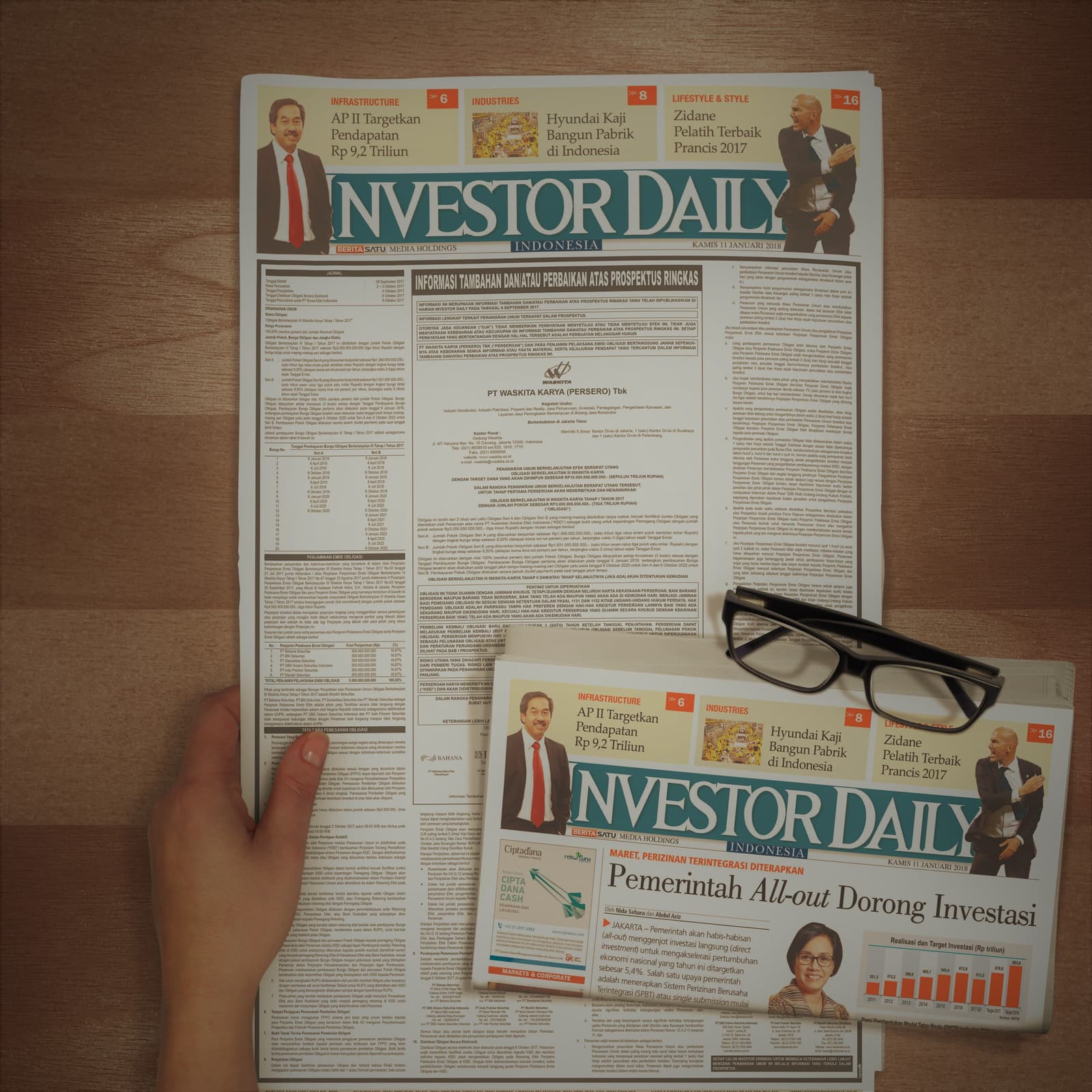 Prospektus ringkas Waskita Karya pada halaman Investor Daily